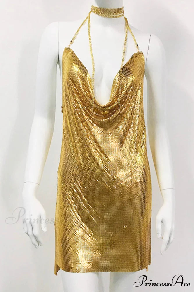 Sparkling Rhinestone Cami Dress