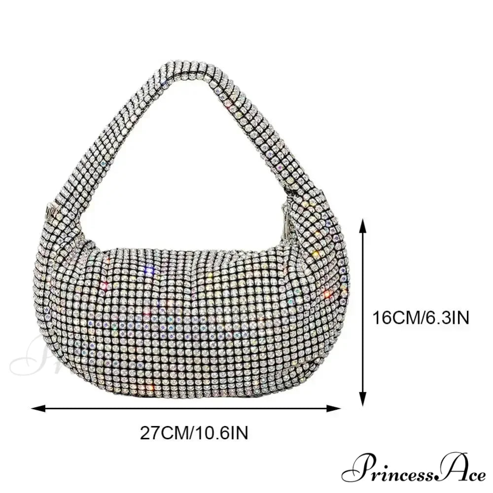 Sparkling Rhinestones Evening Clutch Women Glitzy Party Wedding Handbag Multicolor clutchbag-250126