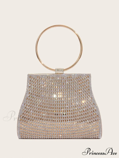 Sparkling Rhinestones Wedding Evening Clutch Purse Gold clutchbag-250126