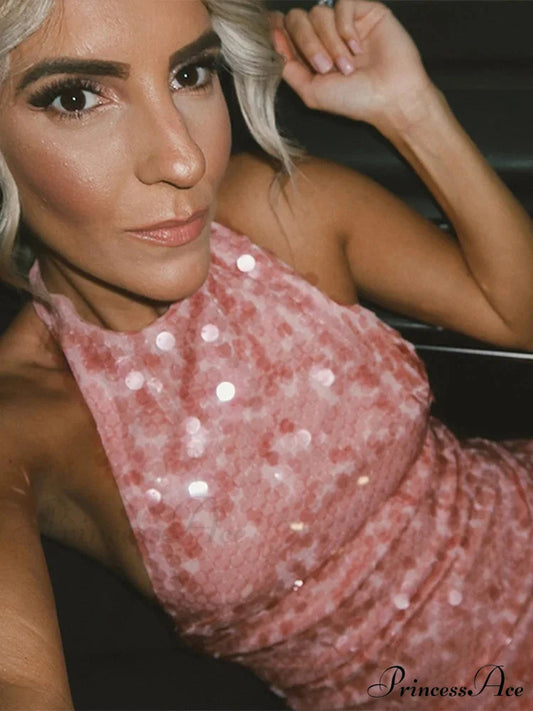 Sparkling Sequined Glitter Short Dress minidress-250223