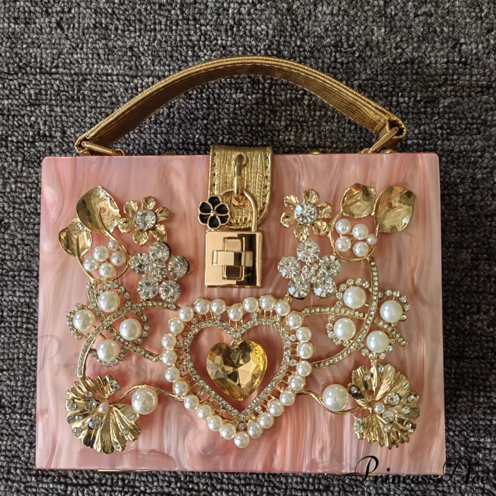 Sparkling Sequined Heart Evening Clutch Purse color same picture13 clutchbag-250126