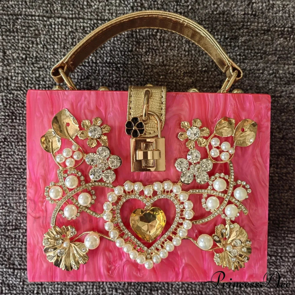 Sparkling Sequined Heart Evening Clutch Purse color same picture4 clutchbag-250126