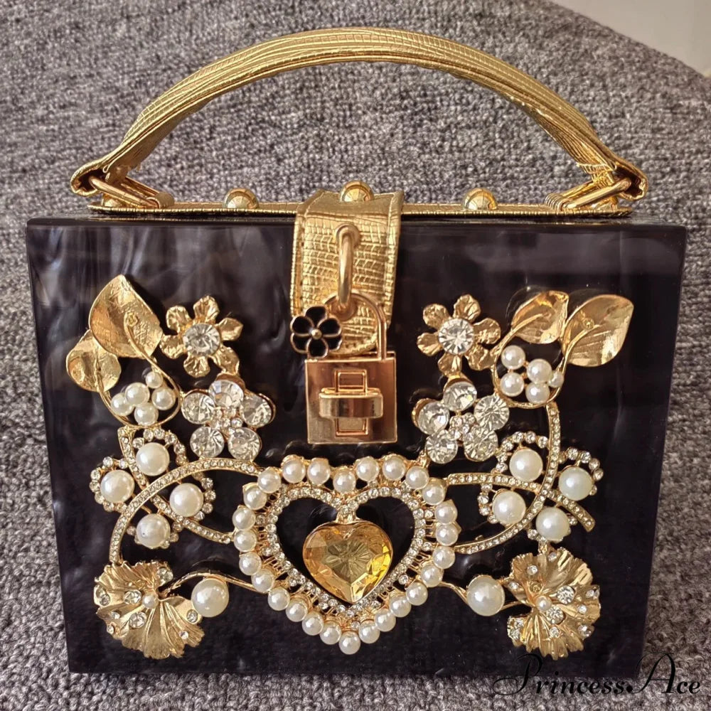 Sparkling Sequined Heart Evening Clutch Purse color same picture5 clutchbag-250126