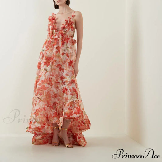 Sparkling Sequined Open Back Formal Gown pink / S promdress-250223