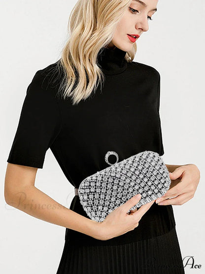 Sparkling Square Handbag Creator Shoulder Bag Night Bag clutchbag-250126