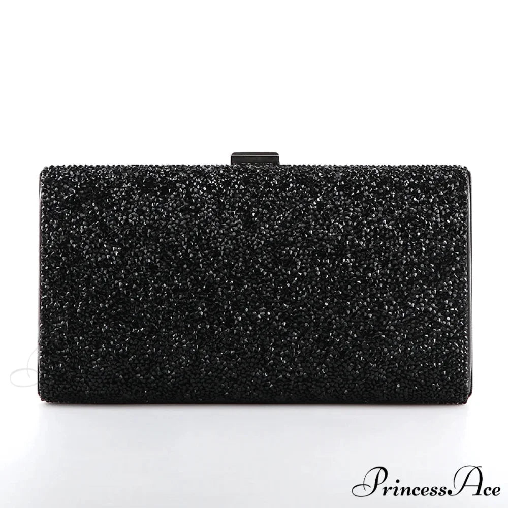 Sparkling Wedding Clutch Evening Celebration Bag Design A black clutchbag-250126