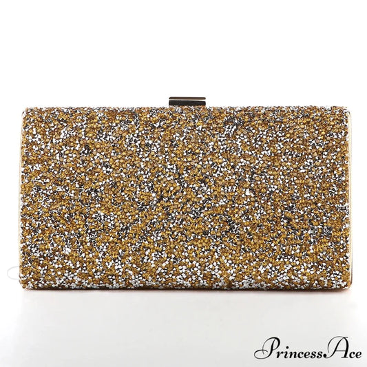 Sparkling Wedding Clutch Evening Celebration Bag Design A gold clutchbag-250126