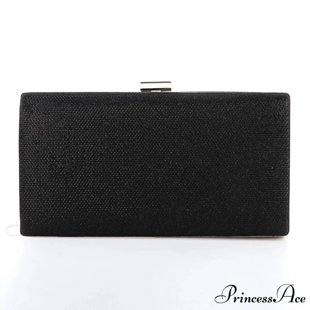 Sparkling Wedding Clutch Evening Celebration Bag Design B black clutchbag-250126