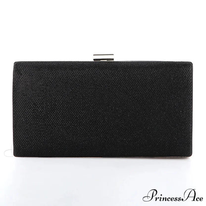 Sparkling Wedding Clutch Evening Celebration Bag Design B black clutchbag-250126