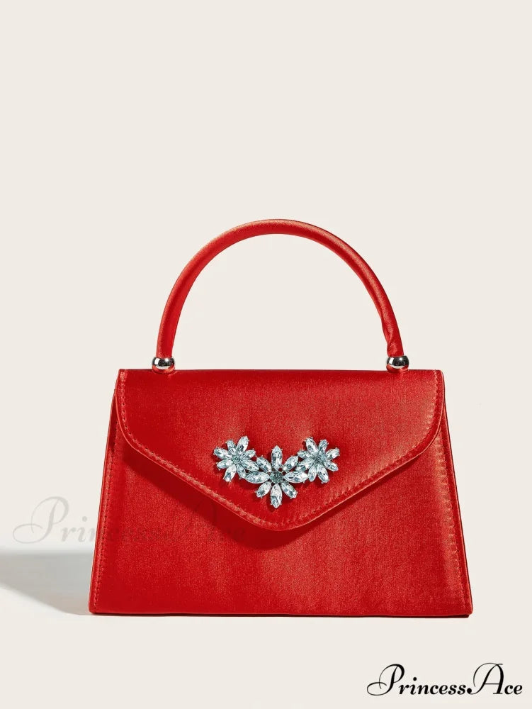 Sparkling Wedding Clutch Purse Evening Celebration Shoulder Bag Red1 clutchbag-250126