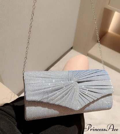 Sparkling Yellow Grey Extended Sequin Evening Clutch Bag for Women clutchbag-250126