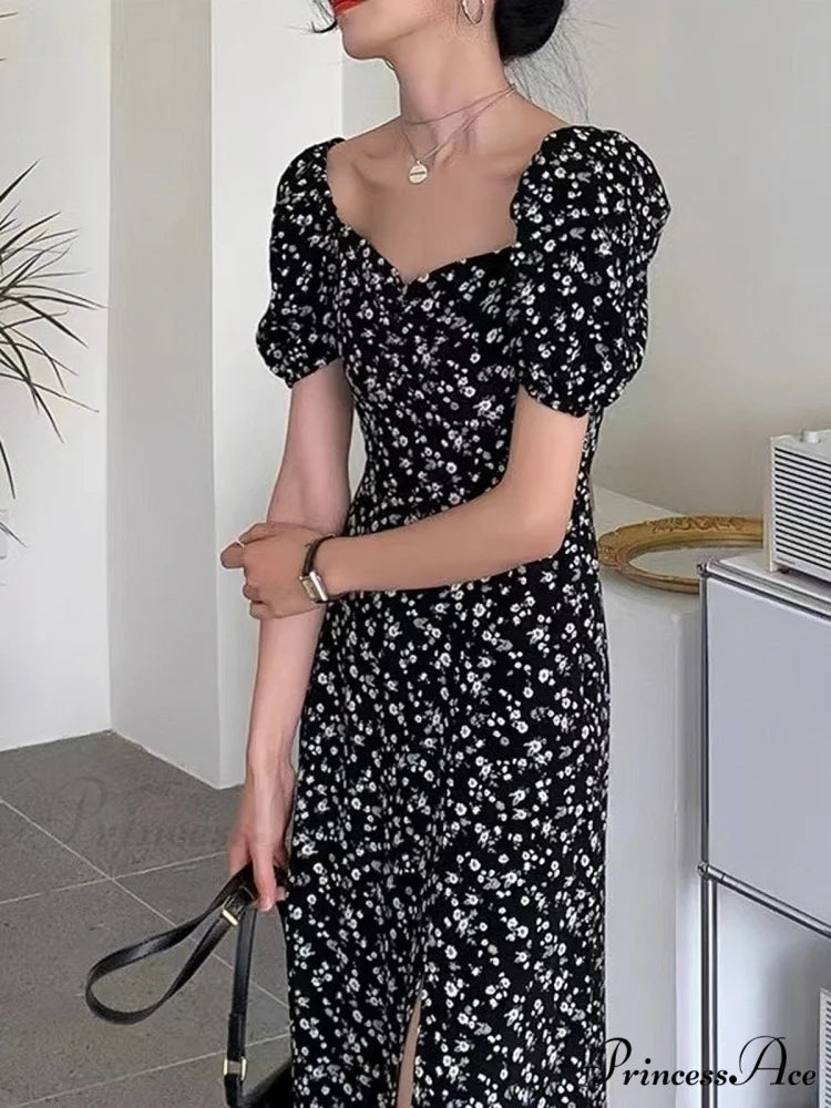Split Flowered Arm Puffy with Gown Bust Thigh
