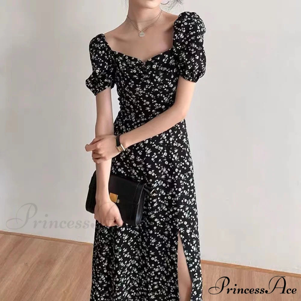 Split Flowered Arm Puffy with Gown Bust Thigh