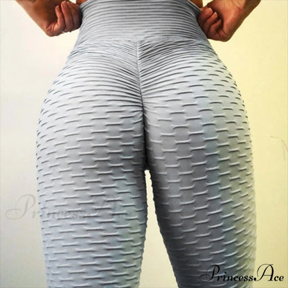 Sport Fitness High Waist Sexy Legging Gray / XS