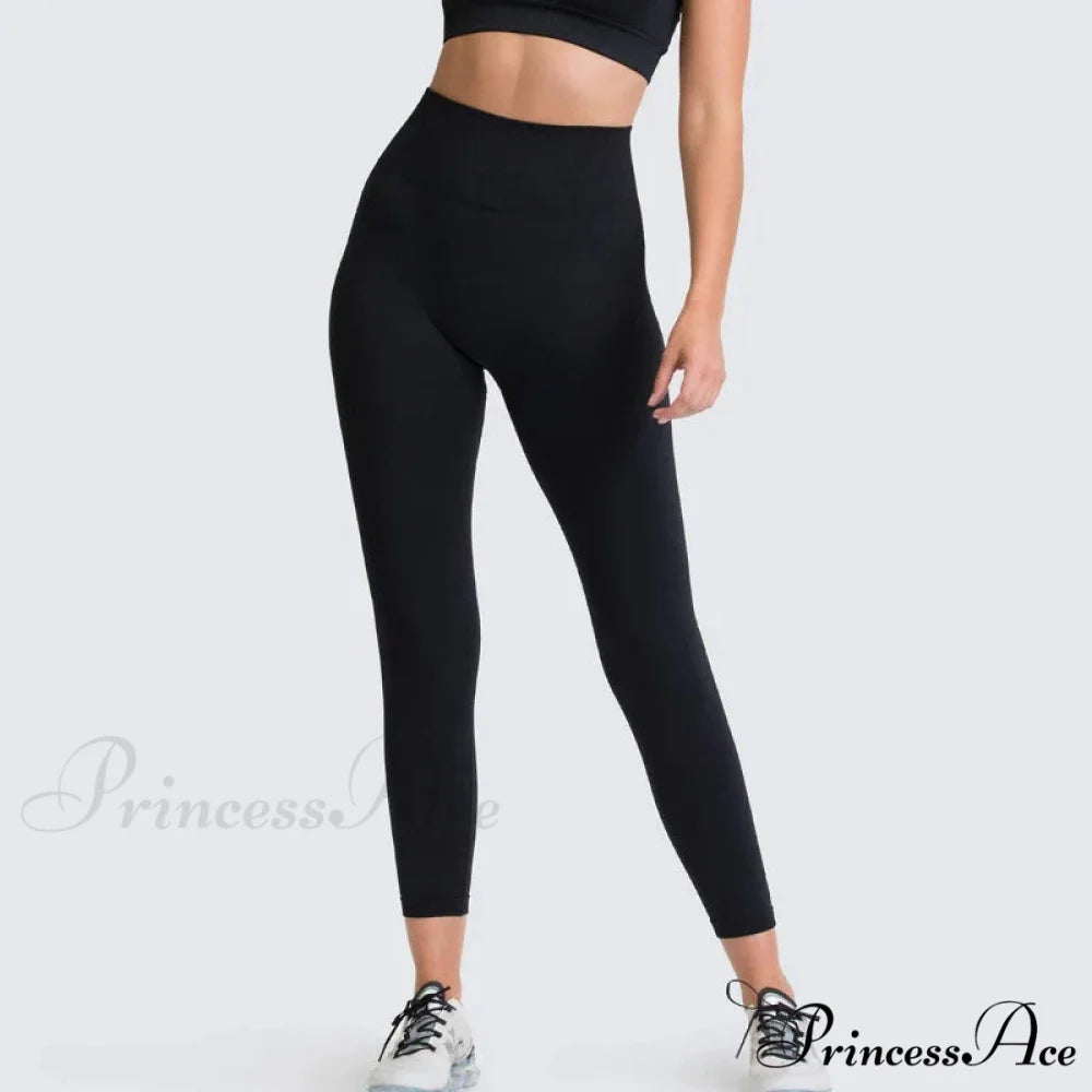 Sport Seamless High Waist Yoga Butt Lift Legging Black / S