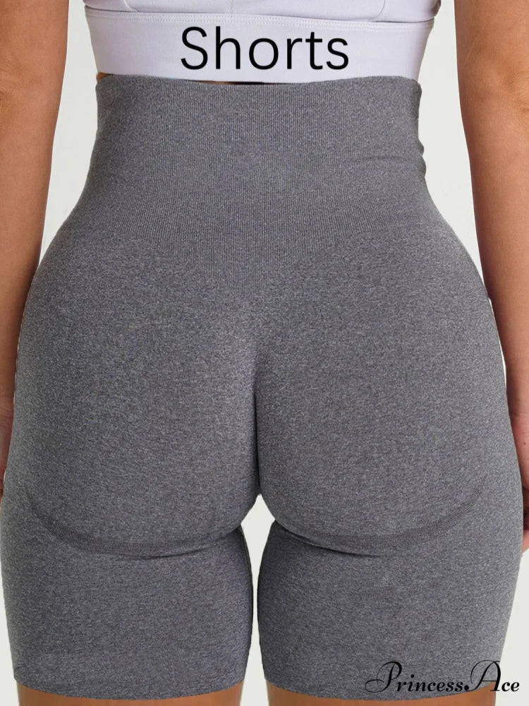 Sport Slim Shorts Seamless Leggings Navy Shorts / S