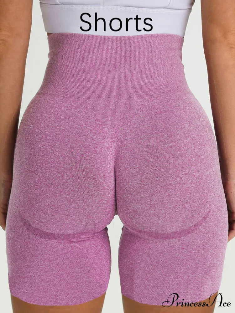 Sport Slim Shorts Seamless Leggings Pink Shorts 2 / S