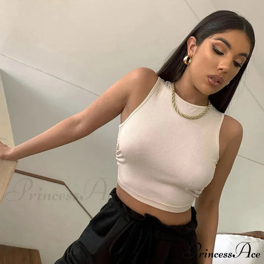 Sports underwear drawstring lace up cross back Yoga elastic sexy fitness suspender Tank top WHITE / S