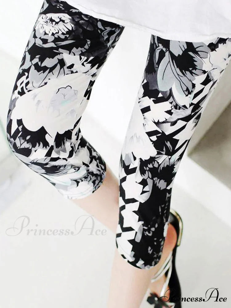 Sportswear Mujer Print Capris Pants