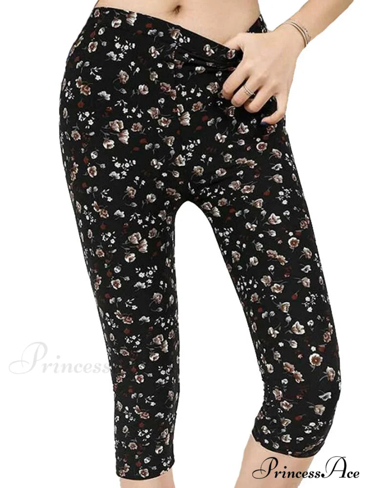 Sportswear Mujer Print Capris Pants Small Jasmine / S