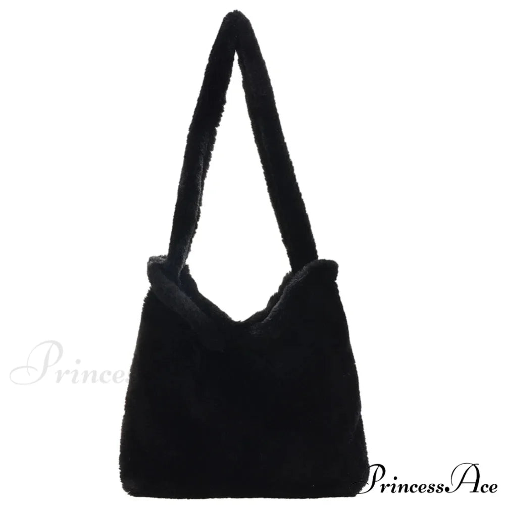 Spotted Affection Heart Design Underarm Shoulder Purse Black shoulder-250126