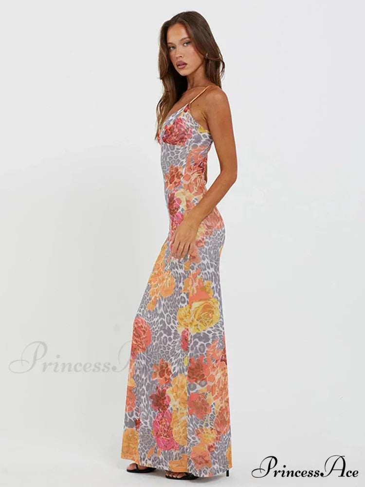 Spotted Pattern Sleek Body-Hugging Holiday Dress vacationdress-250223