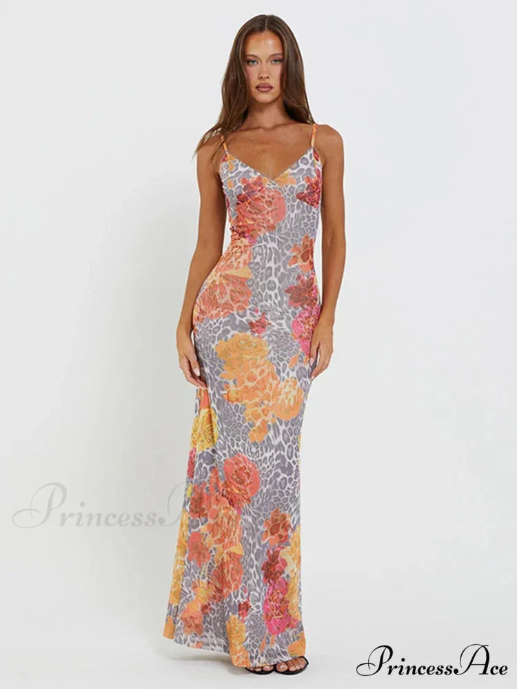 Spotted Pattern Sleek Body-Hugging Holiday Dress vacationdress-250223