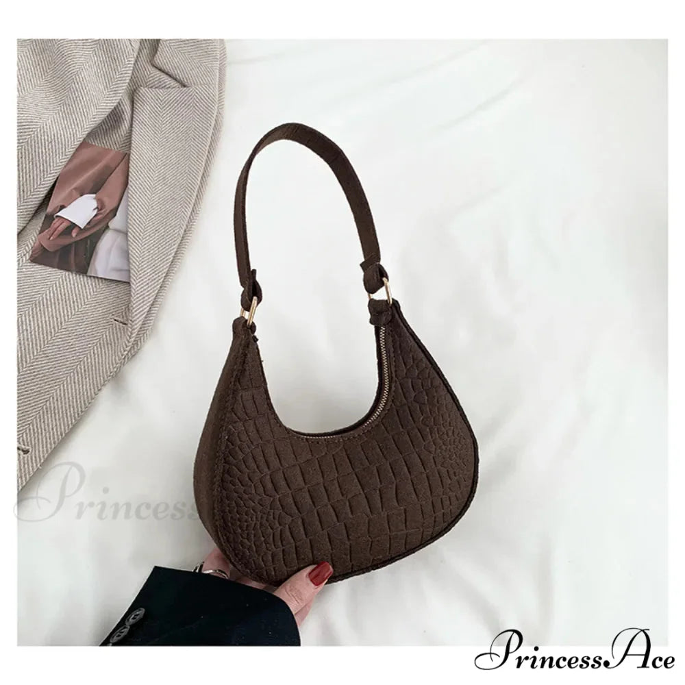 Spotted Patterns Armpit Shoulder Bag for Women coffee shoulder-250126