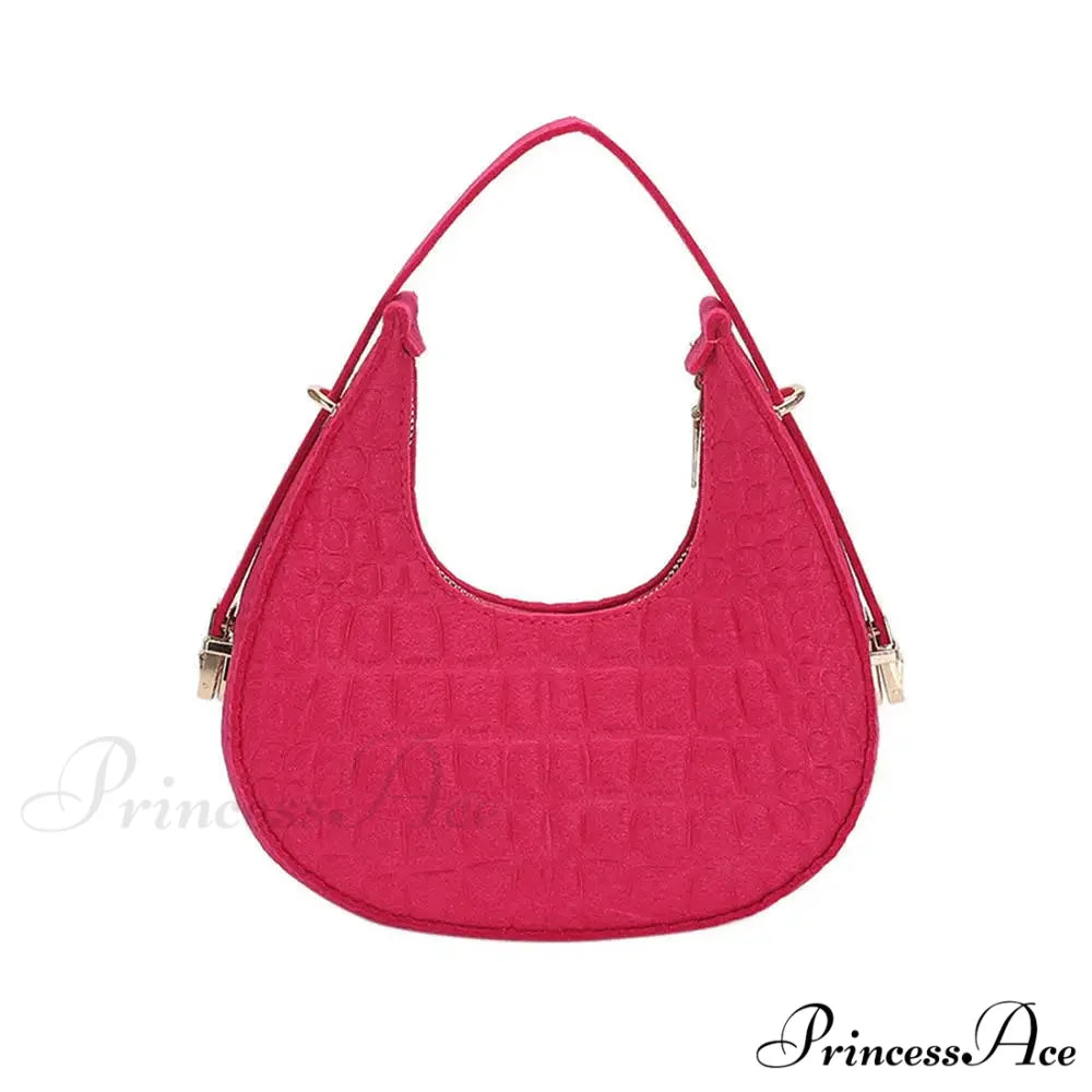 Spotted Patterns Armpit Shoulder Bag for Women Pink shoulder-250126