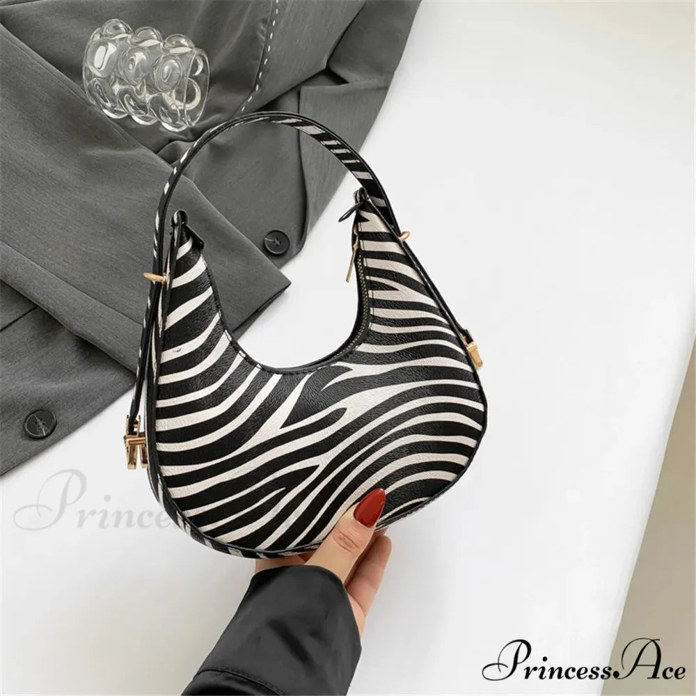 Spotted Patterns Armpit Shoulder Bag for Women zebra print shoulder-250126