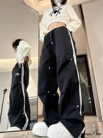 Spring Cargo Trousers Runners Black / S pants-241228