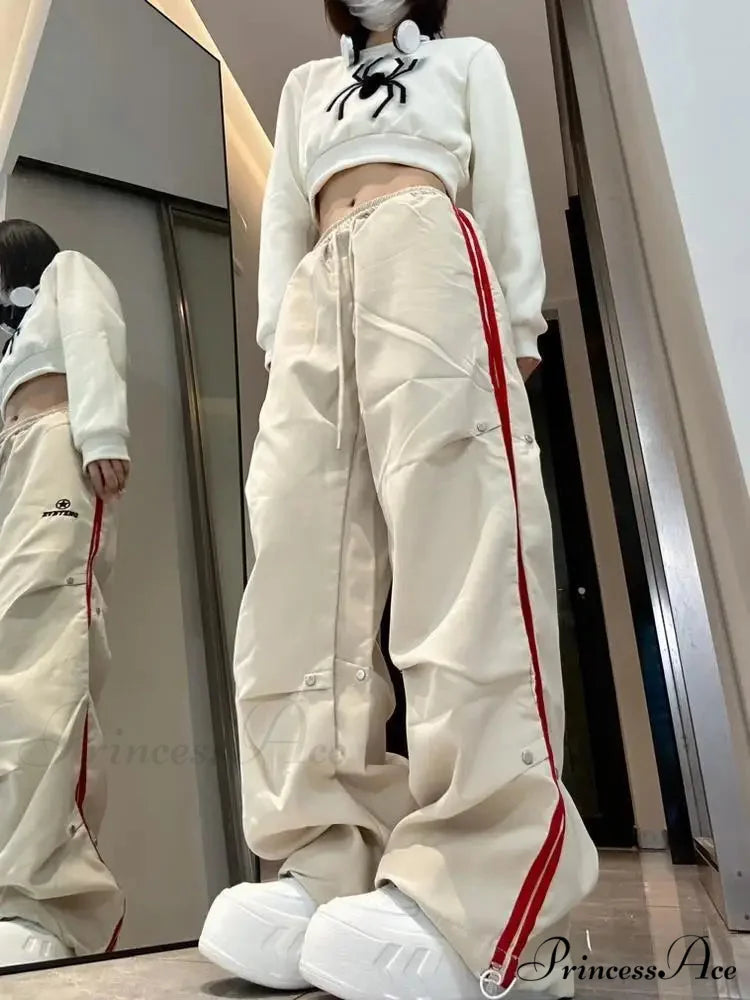 Spring Cargo Trousers Runners white / S pants-241228