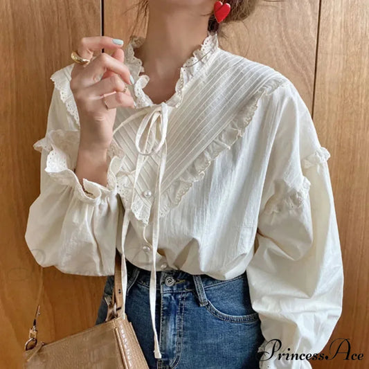 Spring Free Lantern Sleeve Classic Blouse blouse-250223