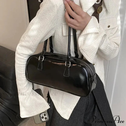 Spring Vintage Faux Leather Underarm Shoulder Bag shoulder-250126