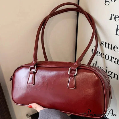 Spring Vintage Faux Leather Underarm Shoulder Bag shoulder-250126