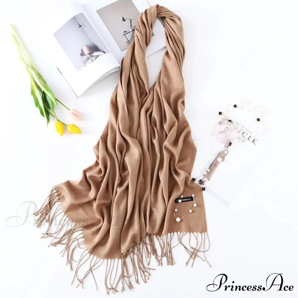 Spring Winter Firm Cashmere Scarf Color32 / One Size scarf-241228