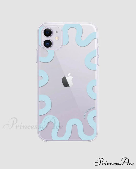 Squiggle iPhone Blue Case