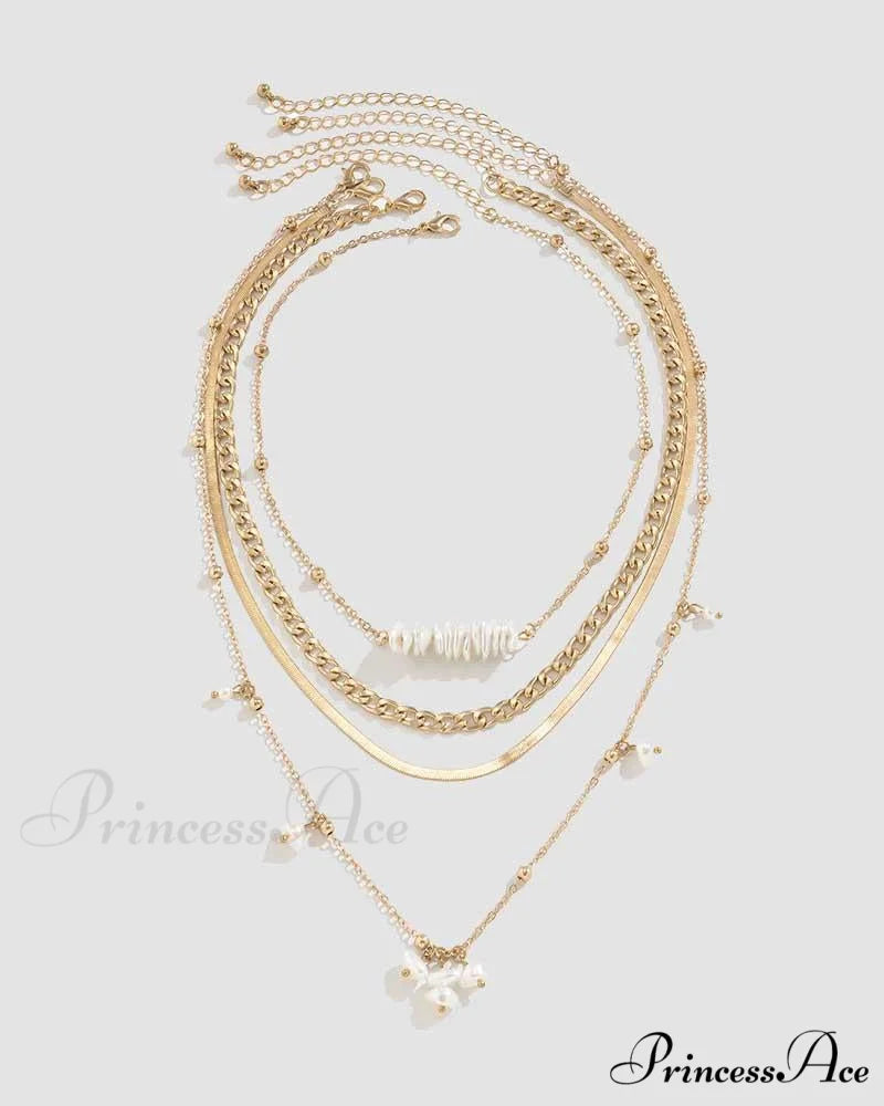 Stacked Splint Gold Necklace
