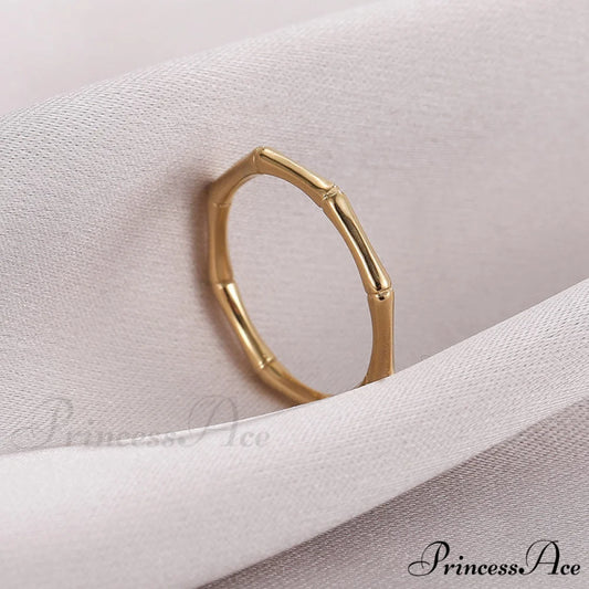 Stainless Steel Bamboo Shape Closed Rings