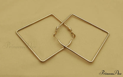 Stainless Steel Big Size Exaggerated Hoop Earrings