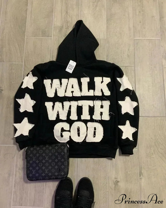 Stellar Patch Embroidery Hoodie hoodies-241228