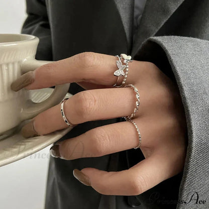 Sterling Simple Fashion Open Ring resizable / Silver