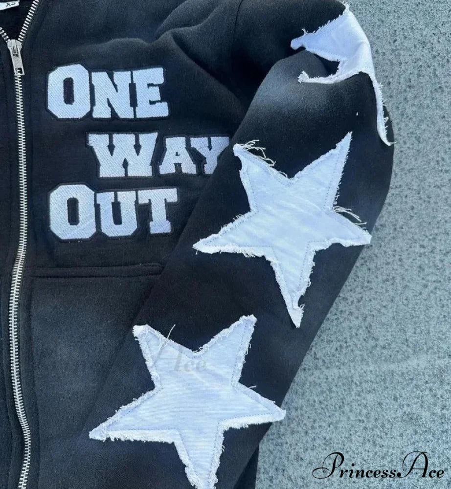 Stitched Zip Hoodie hoodies-241228