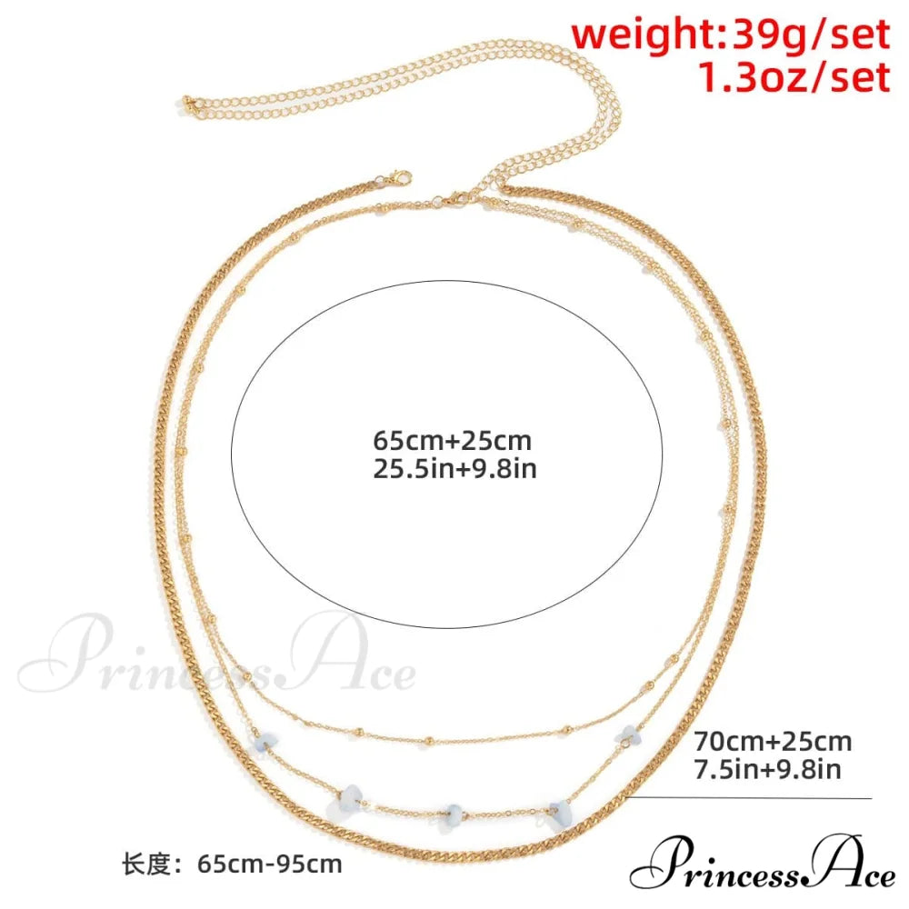 Stone 3 - beaded waist chain pieces