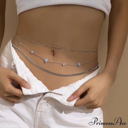 Stone 3 - beaded waist chain pieces