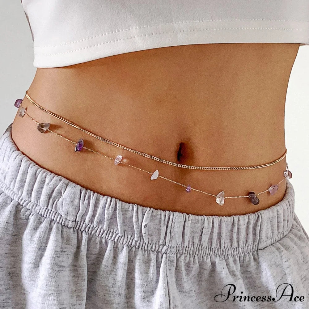 Stone Set of Multicolor Waist Chain - 2