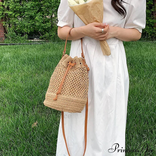 Stranded Straw Seaside Crossbody Travel Handbag handbag-250126