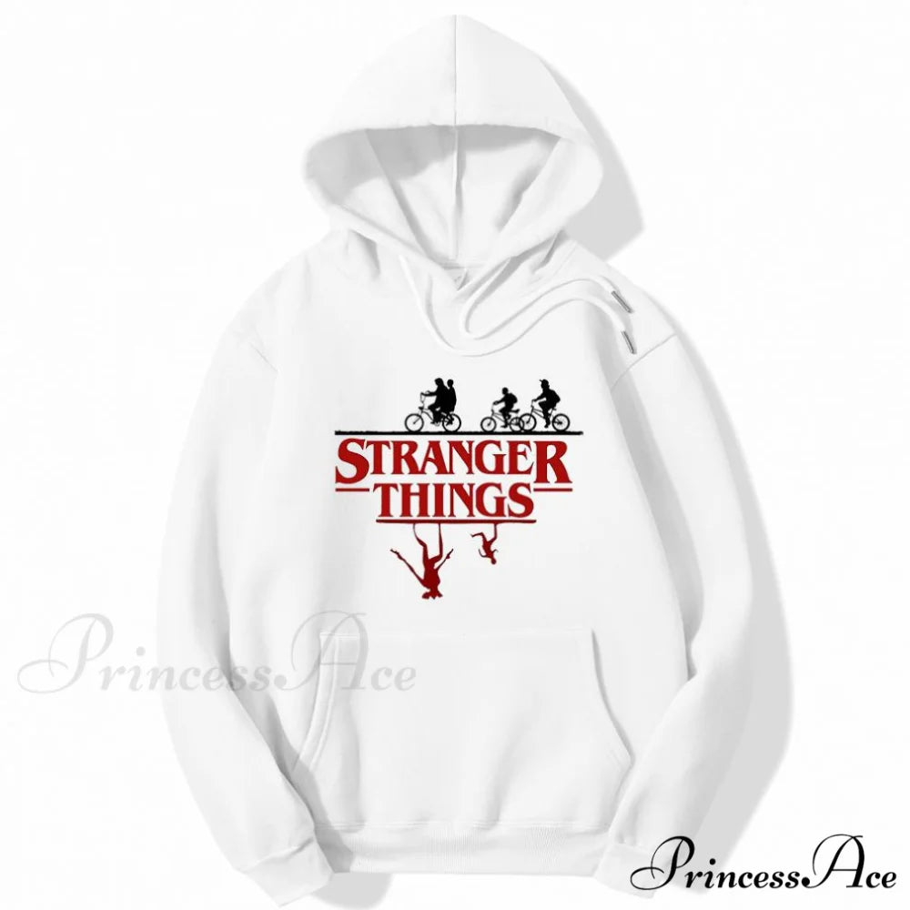 Stranger Things Anime Print Hoodies White / S Sweatshirts & Hoodies-L