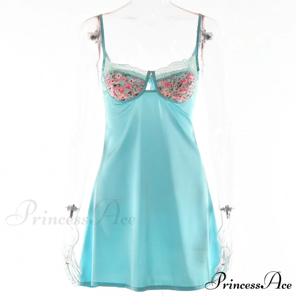Straple Backless Mini Lace Chest Wrapping Dress