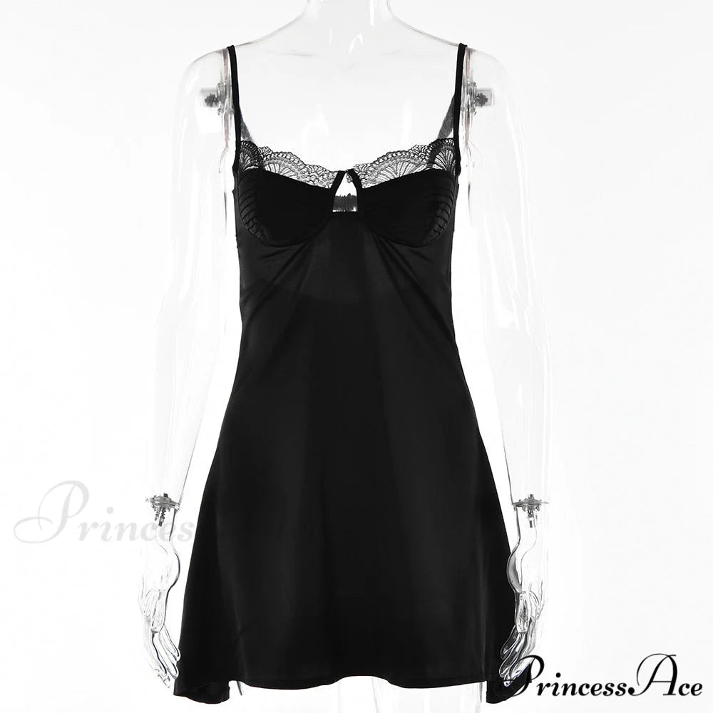 Straple Backless Mini Lace Chest Wrapping Dress